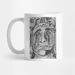 Abstract Uncoloured Blues Mug